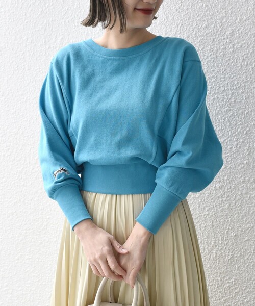 NutmegMills(ナツメグミルズ)の「【SHIPS別注】*NUTMEGMILLS:〈UVカット〉 2WAY ドルマン スウェット ◇(カーディガン/ボレロ・レディース・ブラック/オフホワイト/スカイブルー/チャコールグレー・ONE SIZE)」の9枚目の写真