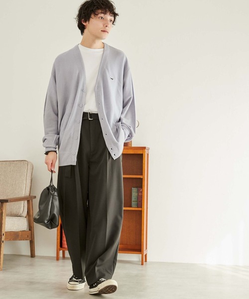 PENNEYS(ぺニーズ)の「∴WEGO/【WEB限定】Penneys別注カーディガン(カーディガン/ボレロ・メンズ・サックスブルー/オフホワイト/ダークオレンジ/ブラック・MEDIUM/LARGE)」の7枚目の写真