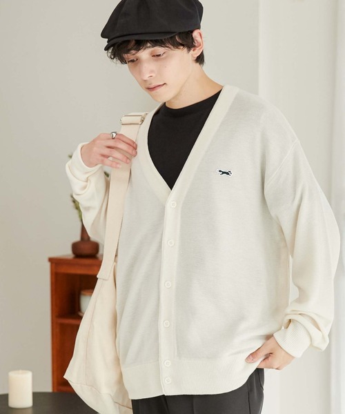 PENNEYS(ぺニーズ)の「∴WEGO/【WEB限定】Penneys別注カーディガン(カーディガン/ボレロ・メンズ・サックスブルー/オフホワイト/ダークオレンジ/ブラック・MEDIUM/LARGE)」の14枚目の写真