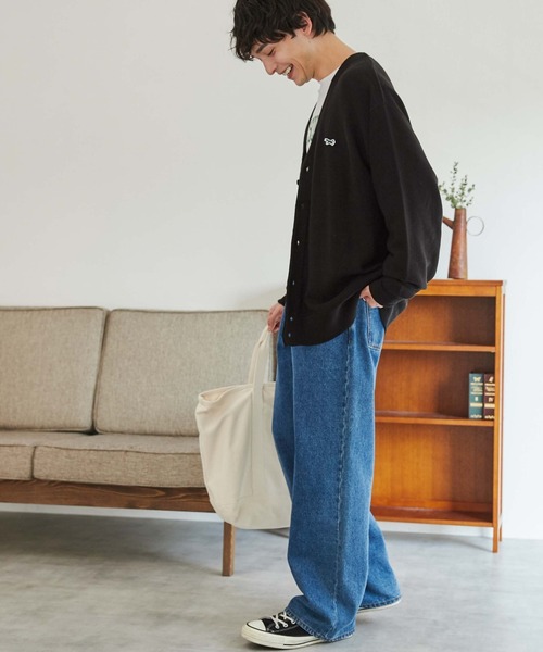 PENNEYS(ぺニーズ)の「∴WEGO/【WEB限定】Penneys別注カーディガン(カーディガン/ボレロ・メンズ・サックスブルー/オフホワイト/ダークオレンジ/ブラック・MEDIUM/LARGE)」の17枚目の写真
