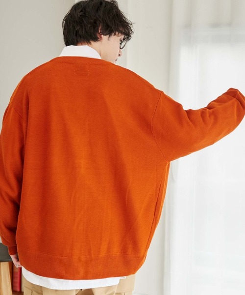 PENNEYS(ぺニーズ)の「∴WEGO/【WEB限定】Penneys別注カーディガン(カーディガン/ボレロ・メンズ・サックスブルー/オフホワイト/ダークオレンジ/ブラック・MEDIUM/LARGE)」の21枚目の写真