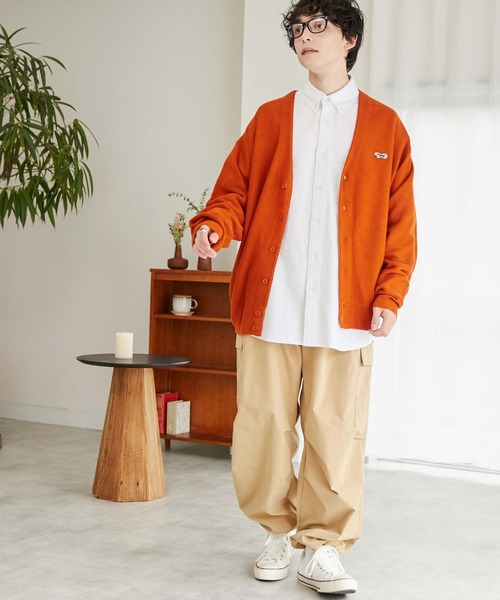 PENNEYS(ぺニーズ)の「∴WEGO/【WEB限定】Penneys別注カーディガン(カーディガン/ボレロ・メンズ・サックスブルー/オフホワイト/ダークオレンジ/ブラック・MEDIUM/LARGE)」の22枚目の写真