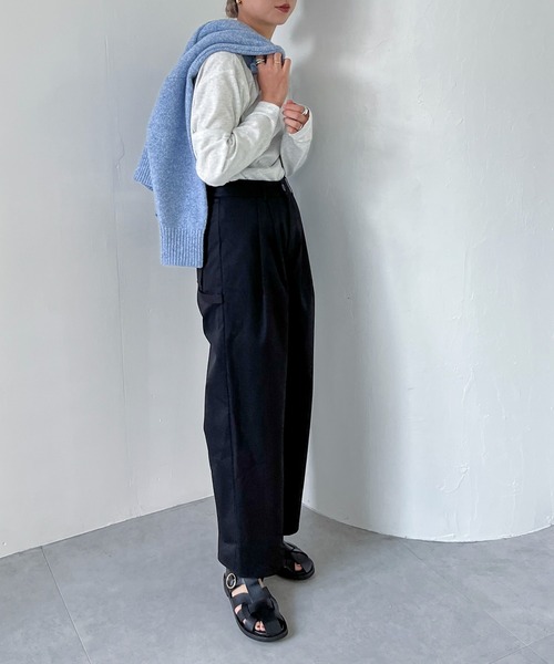 feepur(フェピュール)の「ツータックペインターパンツ(その他パンツ・レディース・ベージュ/ブラック・MEDIUM/SMALL)」の5枚目の写真