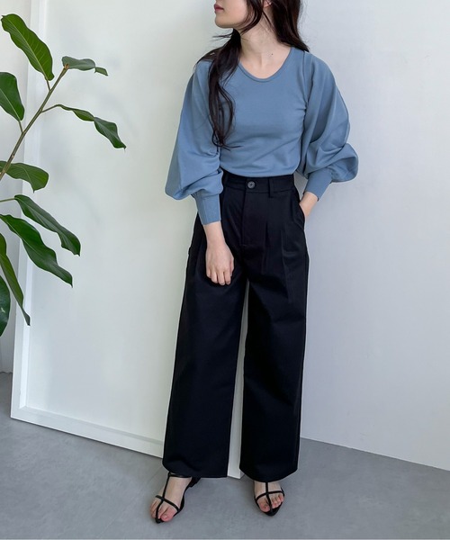 feepur(フェピュール)の「ツータックペインターパンツ(その他パンツ・レディース・ベージュ/ブラック・MEDIUM/SMALL)」の7枚目の写真