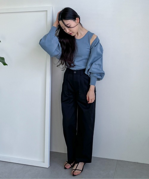feepur(フェピュール)の「ツータックペインターパンツ(その他パンツ・レディース・ベージュ/ブラック・MEDIUM/SMALL)」の9枚目の写真