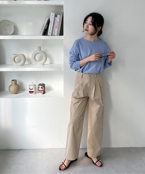 feepur(フェピュール)の「ツータックペインターパンツ(その他パンツ・レディース・ベージュ/ブラック・MEDIUM/SMALL)」の14枚目の写真