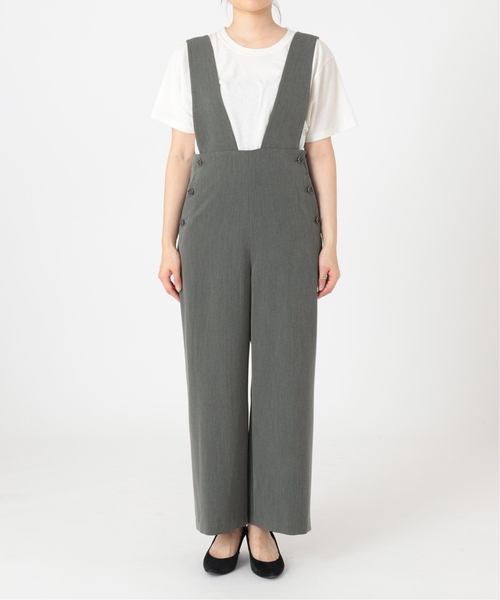 追加》TRストレッチダブルボタンサロペット（サロペット