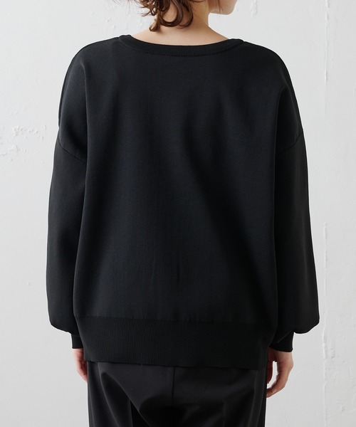 PUAL CE CIN（ピュアルセシン）の「【Du noir】パールボタンカーディガン（カーディガン/ボレロ・レディース・ライトグレー/ブラック・FREE）」の5枚目の写真