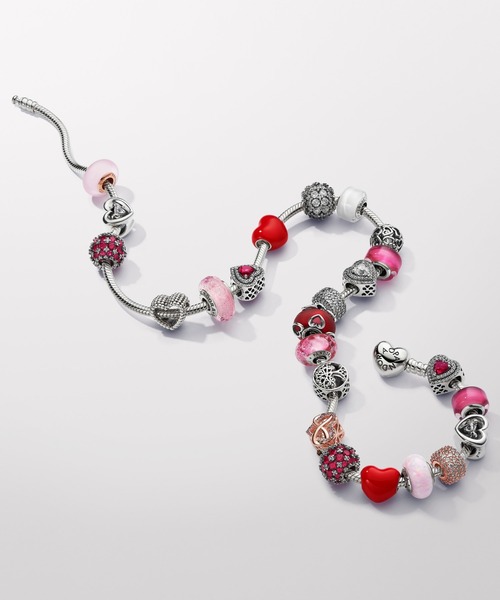 スパークリング レベルド ハート チャーム（チャーム）｜Pandora