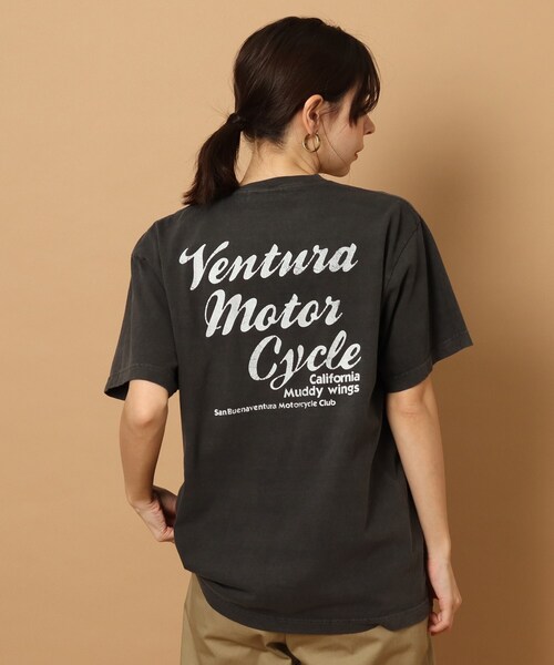 GOOD ROCK SPEED（グッドロックスピード）の「◆【EC＆大阪店限定カラーあり】GOOD ROCK SPEED(グッドロックスピード)モーターサイクル・イーグルTシャツ（Tシャツ/カットソー・レディース・ブラック/イエロー/ブラック系/ベージュ・01/02）」の12枚目の写真