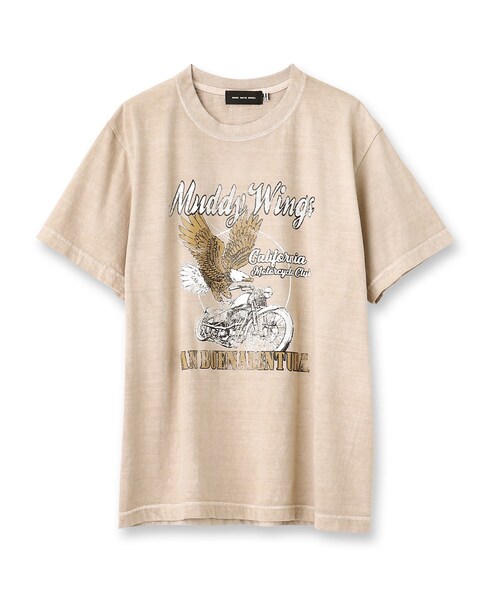 GOOD ROCK SPEED（グッドロックスピード）の「◆【EC＆大阪店限定カラーあり】GOOD ROCK SPEED(グッドロックスピード)モーターサイクル・イーグルTシャツ（Tシャツ/カットソー・レディース・ブラック/イエロー/ブラック系/ベージュ・01/02）」の5枚目の写真