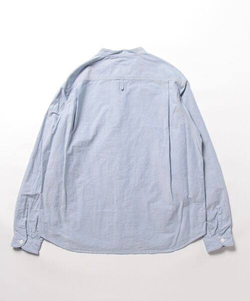 DANTON(ダントン)の「DANTON | オックスフォード バンドカラーシャツ WOMEN(シャツ/ブラウス・レディース・ホワイト/ブルー・36/38/34)」の3枚目の写真