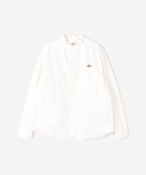 DANTON(ダントン)の「DANTON | オックスフォード バンドカラーシャツ WOMEN(シャツ/ブラウス・レディース・ホワイト/ブルー・36/38/34)」の2枚目の写真