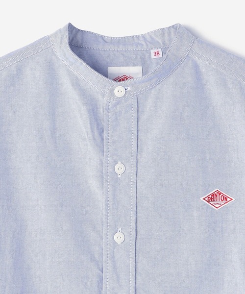 DANTON(ダントン)の「DANTON | オックスフォード バンドカラーシャツ WOMEN(シャツ/ブラウス・レディース・ホワイト/ブルー・36/38/34)」の10枚目の写真