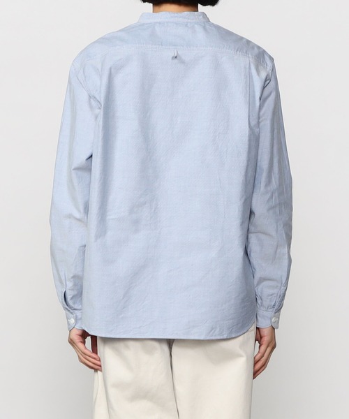 DANTON(ダントン)の「DANTON | オックスフォード バンドカラーシャツ WOMEN(シャツ/ブラウス・レディース・ホワイト/ブルー・36/38/34)」の7枚目の写真