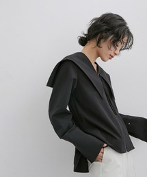 ADAM ET ROPE'（アダムエロペ）の「ケープカラージップブラウス（シャツ/ブラウス）」