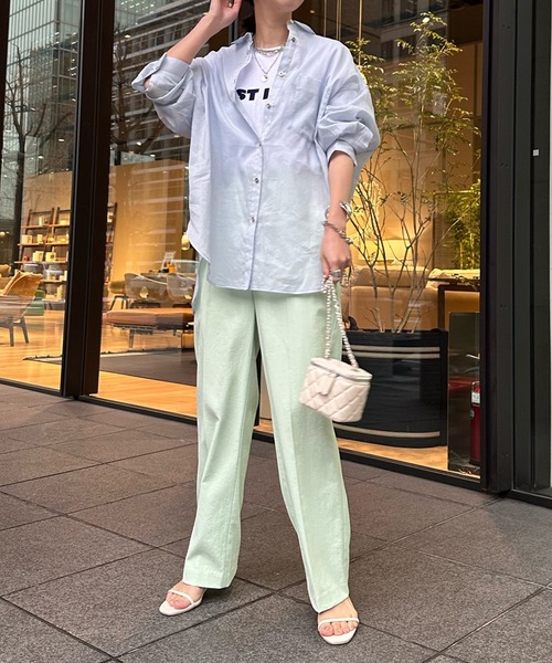 セール】シェルタリングセンタープレスパンツ（スラックス