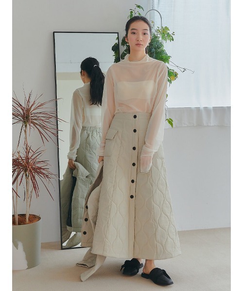 Ayla(アイラ)の「arm point sheer tops(シャツ/ブラウス・レディース・ブラック/ライトベージュ・FREE)」の11枚目の写真