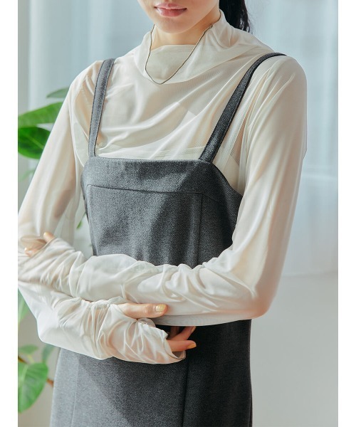 Ayla(アイラ)の「arm point sheer tops(シャツ/ブラウス・レディース・ブラック/ライトベージュ・FREE)」の17枚目の写真