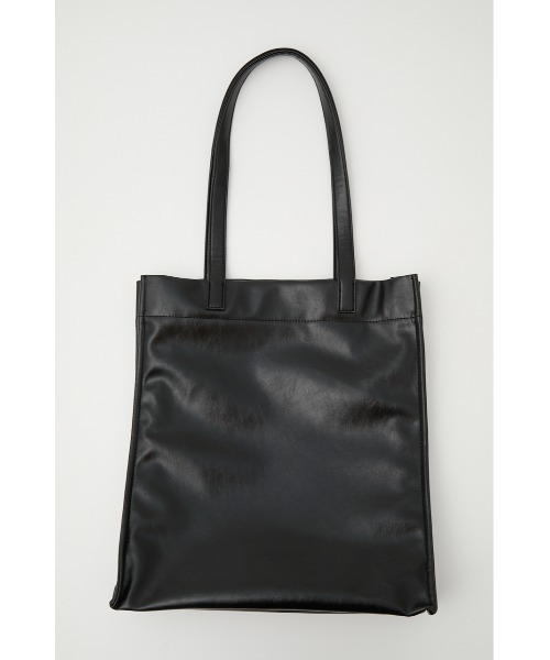 SLY(スライ)の「USEFUL A4 BAG ユースフル バッグ 合皮 フェイクレザー PC ipad タブレット トートバッグ フェイクレザー(トートバッグ・レディース・ブラック/ライトベージュ・FREE)」の5枚目の写真