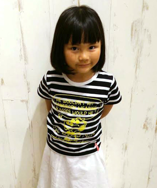 CIAOPANIC TYPY（チャオパニックティピー）の「【PEANUTS×CIAOPANIC TYPY】ピーナッツコラボイラストボーダー（Tシャツ/カットソー・キッズ・ホワイト/ブラック・135/105/115/125/95）」の2枚目の写真