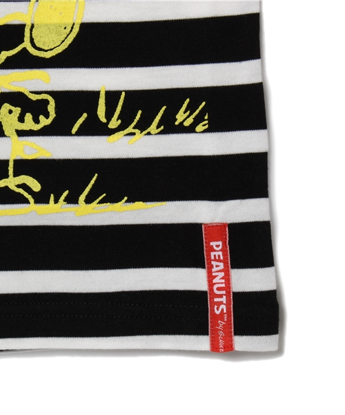 CIAOPANIC TYPY（チャオパニックティピー）の「【PEANUTS×CIAOPANIC TYPY】ピーナッツコラボイラストボーダー（Tシャツ/カットソー・キッズ・ホワイト/ブラック・135/105/115/125/95）」の6枚目の写真