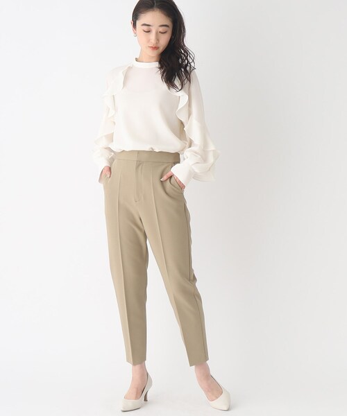 OPAQUE.CLIP（オペークドットクリップ）の「◆フリルスリーブブラウス【イージーケア】（シャツ/ブラウス・レディース・オフホワイト/ブラック/ホワイト系3・36/38/40/42）」の6枚目の写真