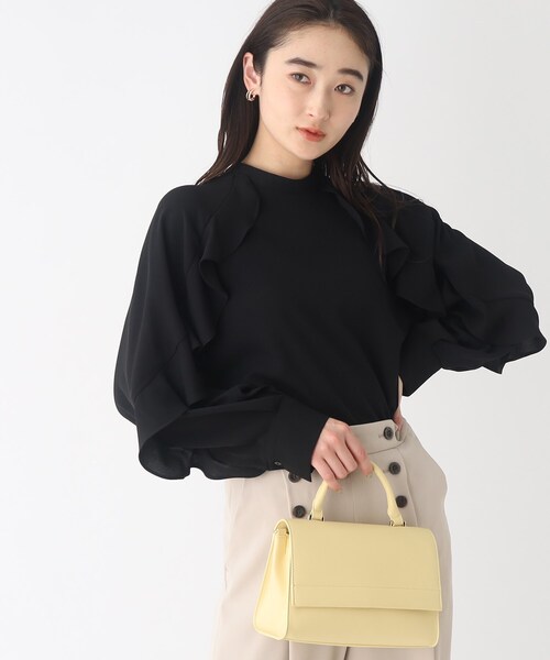 OPAQUE.CLIP（オペークドットクリップ）の「◆フリルスリーブブラウス【イージーケア】（シャツ/ブラウス・レディース・オフホワイト/ブラック/ホワイト系3・36/38/40/42）」の9枚目の写真