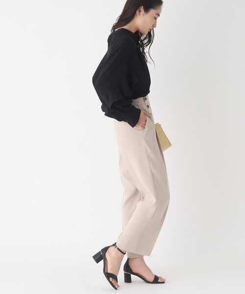 OPAQUE.CLIP（オペークドットクリップ）の「◆フリルスリーブブラウス【イージーケア】（シャツ/ブラウス・レディース・オフホワイト/ブラック/ホワイト系3・36/38/40/42）」の11枚目の写真