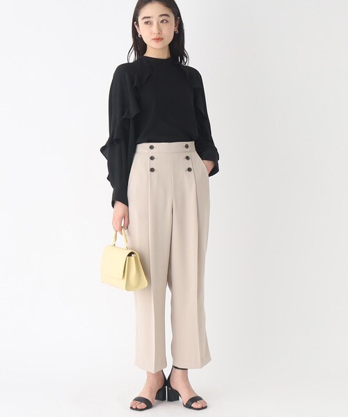 OPAQUE.CLIP（オペークドットクリップ）の「◆フリルスリーブブラウス【イージーケア】（シャツ/ブラウス・レディース・オフホワイト/ブラック/ホワイト系3・36/38/40/42）」の5枚目の写真