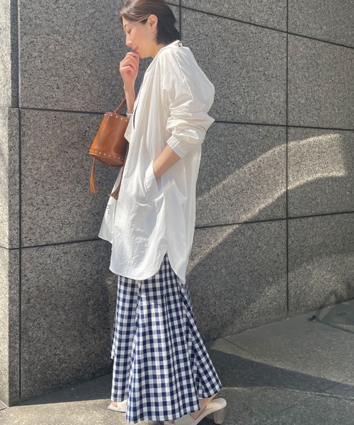 Doux archives（ドゥアルシーヴ）の「ギンガムチェックマーメイドスカート（スカート・レディース・ネイビー/ブラック・FREE）」の3枚目の写真