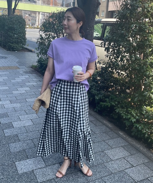 Doux archives（ドゥアルシーヴ）の「ギンガムチェックマーメイドスカート（スカート・レディース・ネイビー/ブラック・FREE）」の12枚目の写真