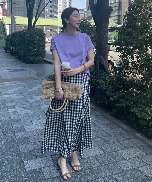 Doux archives（ドゥアルシーヴ）の「ギンガムチェックマーメイドスカート（スカート・レディース・ネイビー/ブラック・FREE）」の15枚目の写真