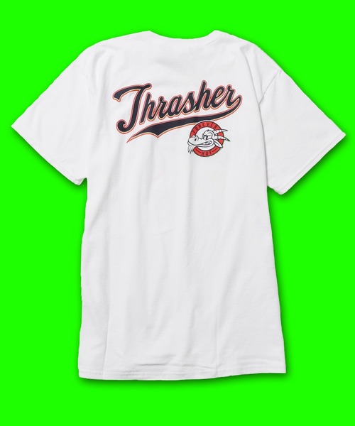 HUF(ハフ)の「HUF×THRASHER/ハフ×スラッシャー PORTOLA S/S TEE Tシャツ(Tシャツ/カットソー・メンズ・ホワイト/ブラック・M/L/XL)」の1枚目の写真