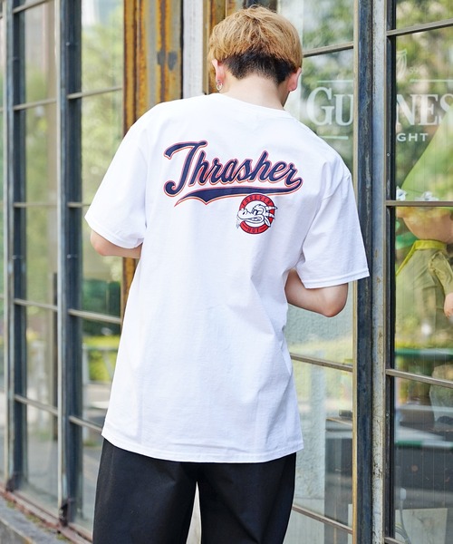 HUF(ハフ)の「HUF×THRASHER/ハフ×スラッシャー PORTOLA S/S TEE Tシャツ(Tシャツ/カットソー・メンズ・ホワイト/ブラック・M/L/XL)」の15枚目の写真