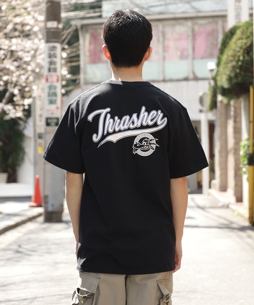 HUF(ハフ)の「HUF×THRASHER/ハフ×スラッシャー PORTOLA S/S TEE Tシャツ(Tシャツ/カットソー・メンズ・ホワイト/ブラック・M/L/XL)」の4枚目の写真