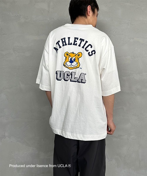 UCLA（ユーシーエルエー）の「[UCLA/ユーシーエルエー] バックフロッキープリント ビックショートスリーブTシャツ（Tシャツ/カットソー・レディース・ホワイト/グリーン・M/L）」の5枚目の写真