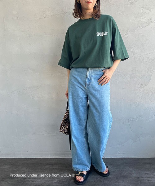 UCLA（ユーシーエルエー）の「[UCLA/ユーシーエルエー] バックフロッキープリント ビックショートスリーブTシャツ（Tシャツ/カットソー・レディース・ホワイト/グリーン・M/L）」の17枚目の写真