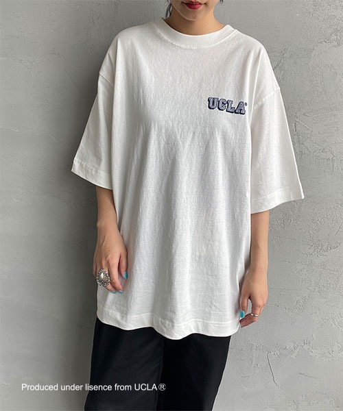 UCLA（ユーシーエルエー）の「[UCLA/ユーシーエルエー] バックフロッキープリント ビックショートスリーブTシャツ（Tシャツ/カットソー・レディース・ホワイト/グリーン・M/L）」の9枚目の写真