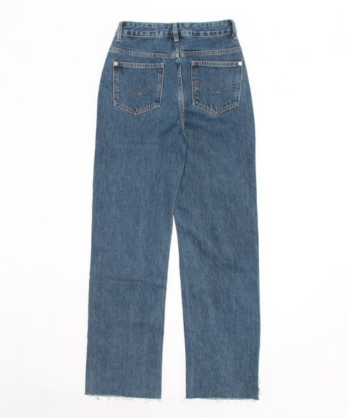 Droite lautreamont（ドロワットロートレアモン）の「裾スリットセミハイウエストデニム《手洗い可能》（デニムパンツ・レディース・ネイビー・S/M）」の5枚目の写真