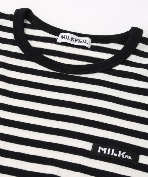 MILKFED.(ミルクフェド)の「STRIPED L/S TOP(Tシャツ/カットソー・レディース・ブラック/ネイビー/グリーン・ONE SIZE)」の9枚目の写真