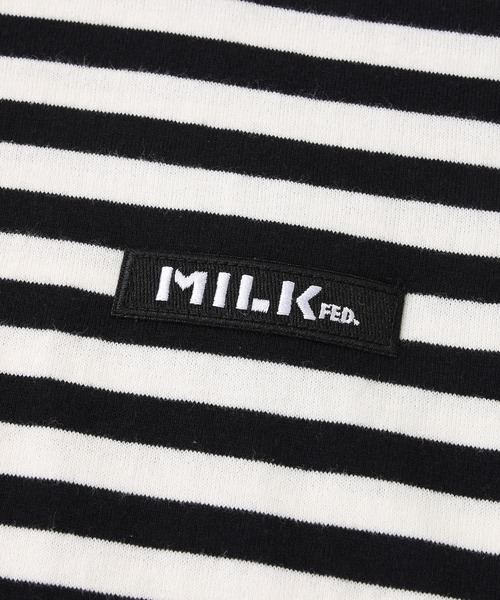 MILKFED.(ミルクフェド)の「STRIPED L/S TOP(Tシャツ/カットソー・レディース・ブラック/ネイビー/グリーン・ONE SIZE)」の10枚目の写真