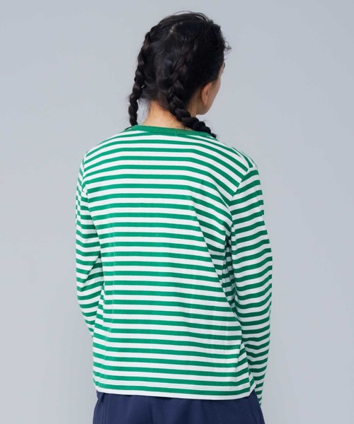 MILKFED.(ミルクフェド)の「STRIPED L/S TOP(Tシャツ/カットソー・レディース・ブラック/ネイビー/グリーン・ONE SIZE)」の5枚目の写真