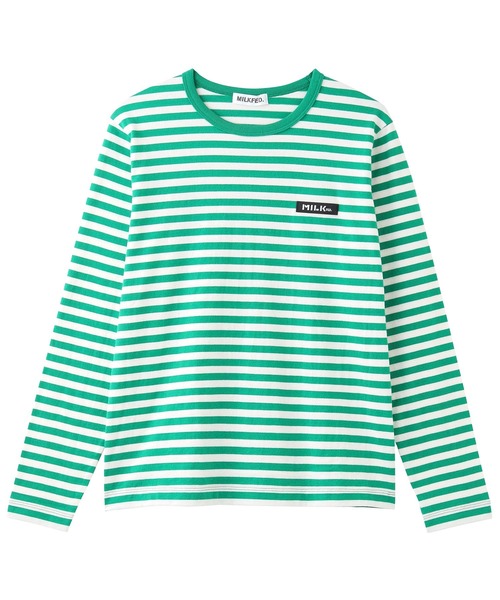 MILKFED.(ミルクフェド)の「STRIPED L/S TOP(Tシャツ/カットソー・レディース・ブラック/ネイビー/グリーン・ONE SIZE)」の13枚目の写真
