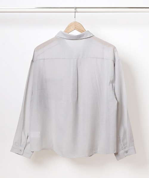 flower（フラワー）の「バルーンシアーシャツ5（シャツ/ブラウス・レディース・カーキ/アイボリー・FREE）」の10枚目の写真