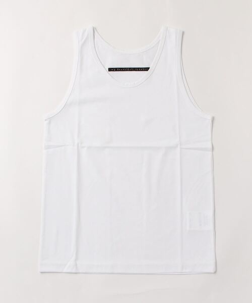my beautiful landlet（マイビューティフルランドレット）の「【my beautiful landlet】MERCERIZATION JERSEY STANDARD TANK TOP（タンクトップ・メンズ・ベージュ/グリーン/ブラック/ホワイト・0/1/2）」の9枚目の写真