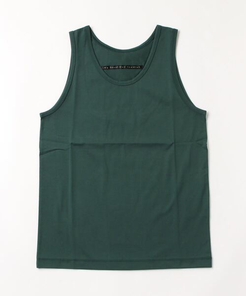my beautiful landlet（マイビューティフルランドレット）の「【my beautiful landlet】MERCERIZATION JERSEY STANDARD TANK TOP（タンクトップ・メンズ・ベージュ/グリーン/ブラック/ホワイト・0/1/2）」の12枚目の写真