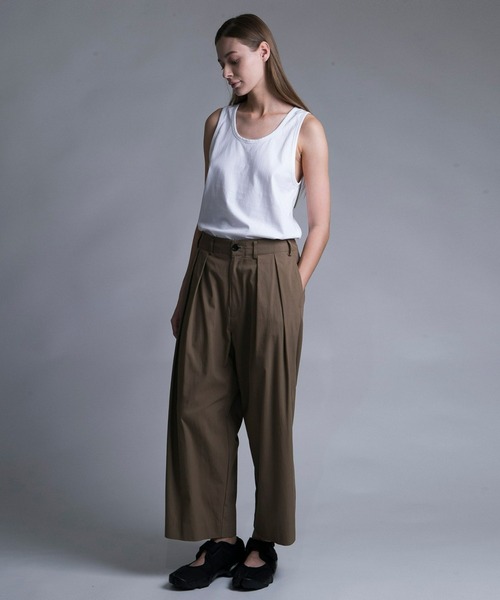 my beautiful landlet（マイビューティフルランドレット）の「【my beautiful landlet】MERCERIZATION JERSEY STANDARD TANK TOP（タンクトップ・メンズ・ベージュ/グリーン/ブラック/ホワイト・0/1/2）」の8枚目の写真