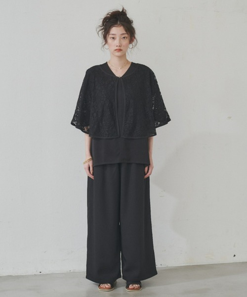 manana suerte（マニャーナスエルテ）の「ヴィンテージレースケープ（ベスト・レディース・ベージュ/ブラック・FREE）」の11枚目の写真