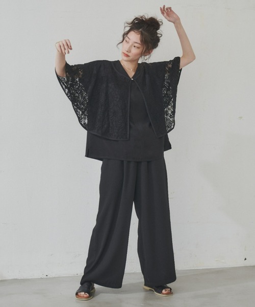 manana suerte（マニャーナスエルテ）の「ヴィンテージレースケープ（ベスト・レディース・ベージュ/ブラック・FREE）」の9枚目の写真